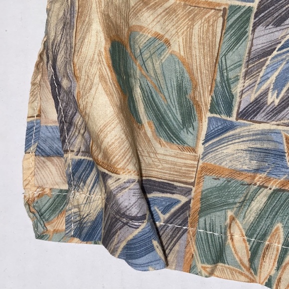 Tori Richard Men’s Large Short Sleeve Palm Print Button Up Shirt - Picture 5 of 5